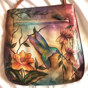 Anuschka crossbody bag and matching coin purse